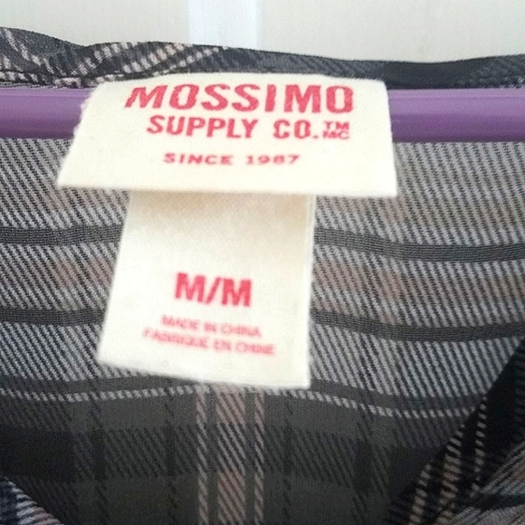 Top plaid lightweight 3/4 roll up short sleeve pull over Med - Picture 5 of 5